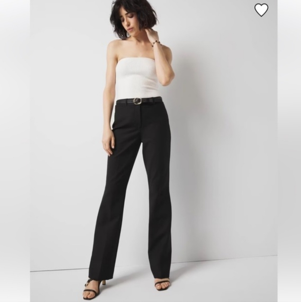 WHBM Ines Boot Leg Black Work Pants